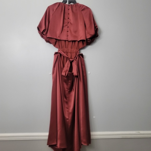 Antonio Melani Troian cut out midi dress with puff sleeves and tie back - Picture 4 of 5